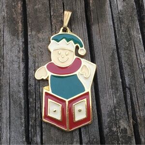 Colorful Jack In The Box Metal Enamel Ornament By Wallace Silversmith